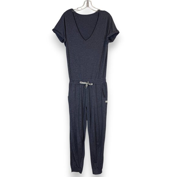 Vuori All Day Performance Jumpsuit Short Sleeve V Neck Gray One Piece Small - Picture 1 of 10